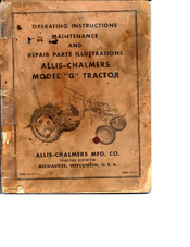 Allis chalmers g service manual