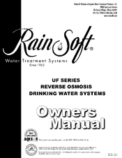 Rainsoft UF50T-CBVOC Manuals