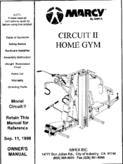 Marcy circuit ii Manuals