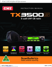 Gme Tx3500s Instruction Manual Pdf Download Manualslib
