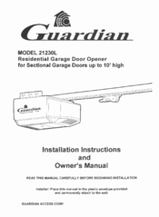 Guardian 21230l Manuals