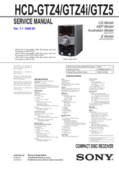 Sony mhc 801 service manual