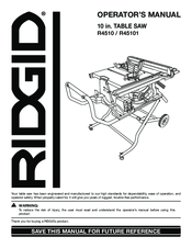 Ridgid R45101 Manuals