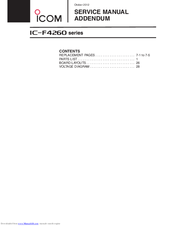 ICOM IC-F4261DT SERVICE MANUAL Pdf Download