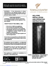 Town Country Fireplaces Tchf 22bodya Manuals