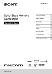 Sony NXCAM HXR-NX100 Manuals