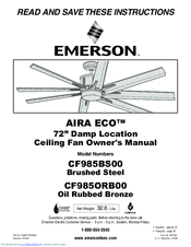 Emerson Aira Eco Cf985bs00 Owner S Manual Pdf Download