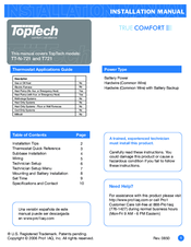 Toptech Tt N 721 True Comfort Iii Installation Manual Pdf Download