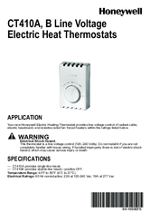 honeywell ct410a installation manual pdf downloadHoneywell Ct410a Line Electric Heat Thermostat Control #10