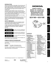 Honda GCV160 Manuals