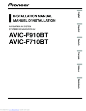 pioneer avic f910bt manuals