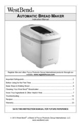 Manual for west bend bread maker model 41065