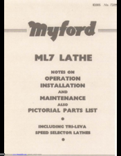 myford ml7 user manual