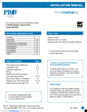 Pro 1 Iaq True Comfort Iii T955w Manuals