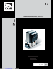 came bx 246 инструкция Bx-246 kit sliding gate kit | came.