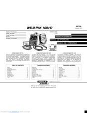 Lincoln Electric Weld Pak 100 Hd Manuals Lincoln Electric Weld Pak 100 Hd Operator S Manual