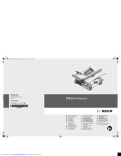 Bosch Gts 10 J Professional Manuals