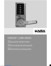 Kaba SIMPLEX L1000 Series Manuals