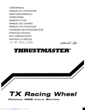 Thrustmaster Tx Racing Wheel Ferrari 458 Italia Edition Manuals