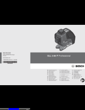 Bosch Gll 3 80 P Manuals