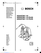 Bosch Aquatak 110 Plus Manuals