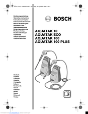 Bosch Aquatak 10 Operating Instructions Manual Pdf Download