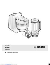 Bosch Mum4405 Operating Instructions Manual Pdf Download