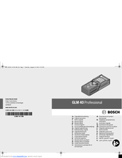 Bosch Glm 40 Manuals