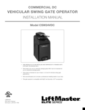 Chamberlain CSW24VDC Manuals