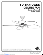 Turn Of The Century 20387 Manuals