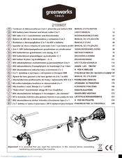 Greenworks 2100607 Manuals