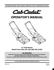 CUB CADET A00 SERIES OPERATOR'S MANUAL Pdf Download
