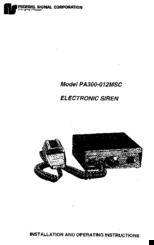 federal signal corporation pa300 012msc manuals rh manualslib com Federal Signal Pa300 Wiring-Diagram sirena federal signal pa 300 manual