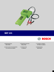 Bosch battery tester bat 121 manually light