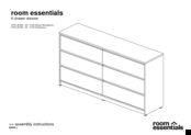 Room Essentials 6 Drawer Dresser Manuals