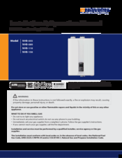 Navien NHB-150 Manuals