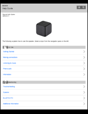 sony srs x11 инструкция Sony portable speaker srs-x11/blk user guide | manualsonline. Com.
