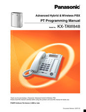 Panasonic KX- TAW848 Manuals