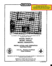Heat-n-glo 6000 GDVFL Manuals