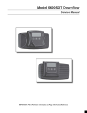 Pentair FLECK 5600SXT Manuals