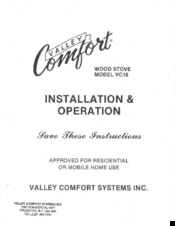 Valley Comfort Systems Vc16 Manuals
