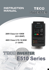 Teco E510 Series Instruction Manual Pdf Download Manualslib