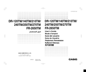 Casio DR-270TM Manuals
