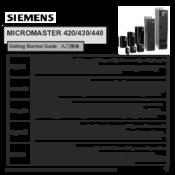 Siemens MICROMASTER 440 Manuals