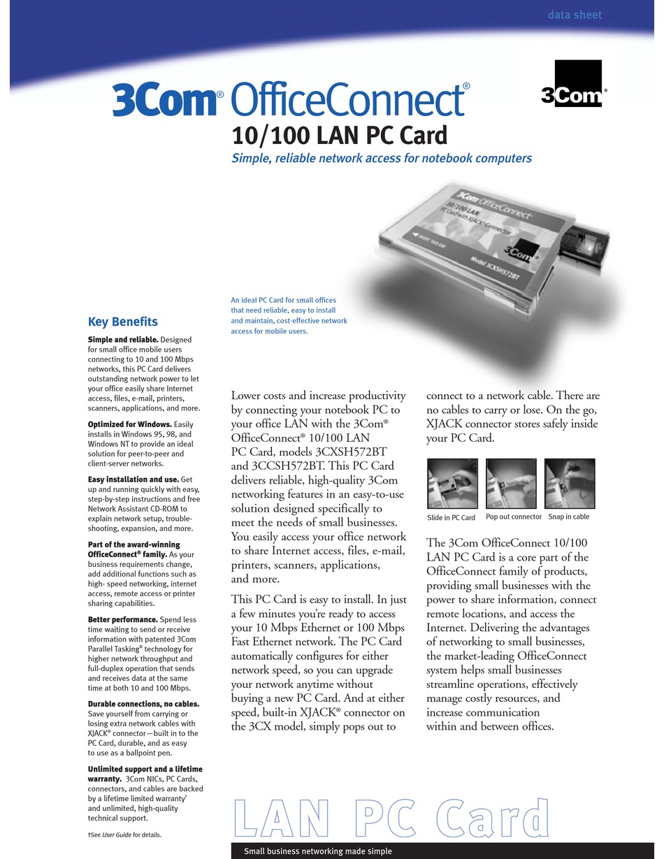 OFFICECONNECT 3CXSH572BT DATASHEET Pdf Download ManualsLib