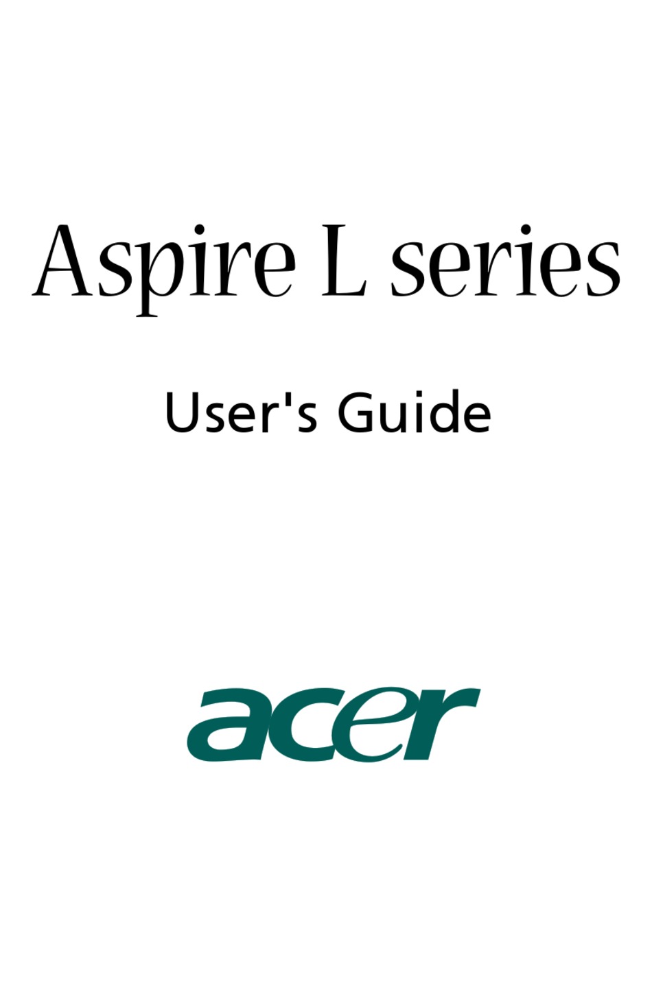 ACER ASPIRE L200 USER MANUAL Pdf Download | ManualsLib