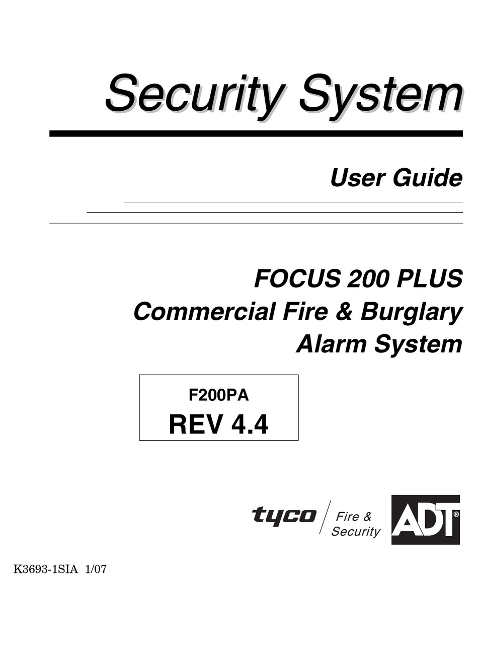 ADT Focus 200/b quantum Fire & Burglary Security Panel