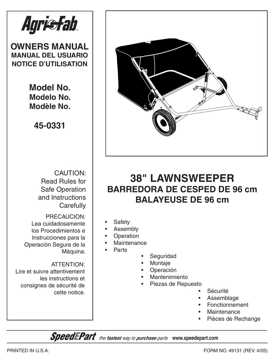AGRI-FAB 45-0331 OWNER'S MANUAL Pdf Download | ManualsLib