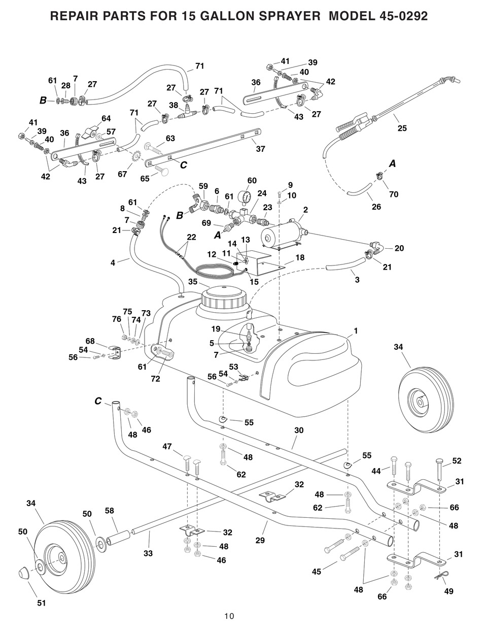 AGRI-FAB TOW SPRAYER 45-0292 REPAIR PARTS Pdf Download | ManualsLib