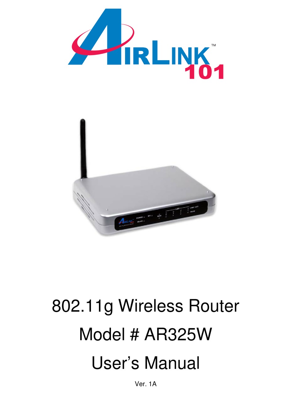 change security settings on airlink 101 wireless n router